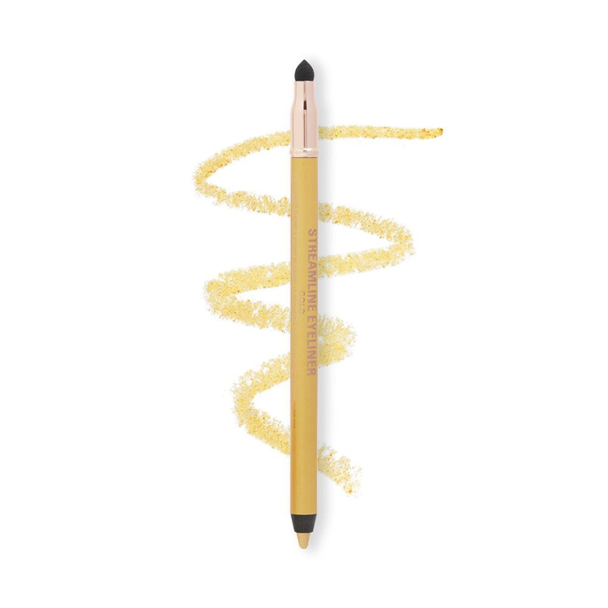 Makeup Revolution Streamline Waterline Eyeliner Pencil-Ultra Creamy Smudge Proof Smokey Looks - Gold
