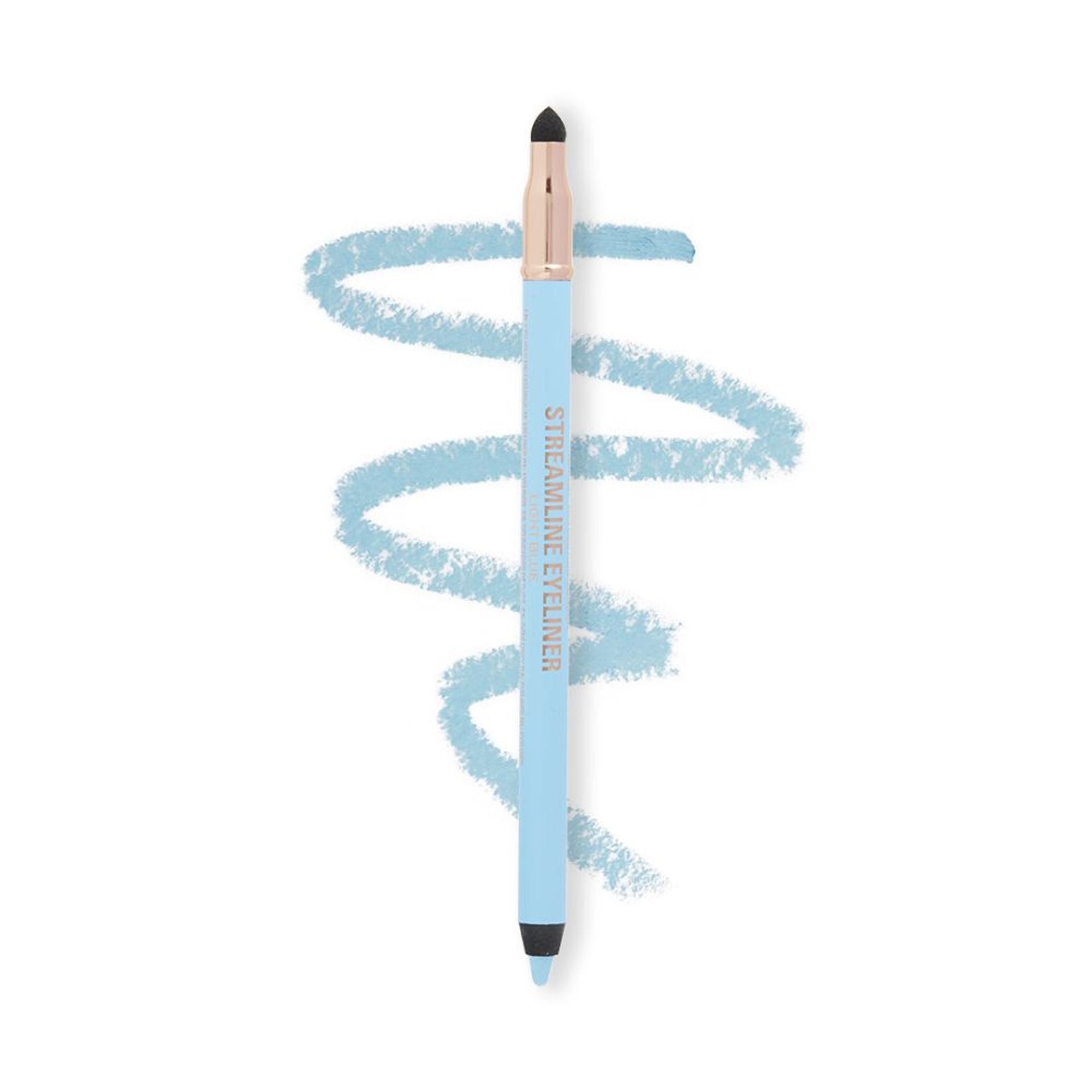 Makeup Revolution Streamline Waterline Eyeliner Pencil-Ultra Creamy Smudge Proof Smokey Looks - Light Blue