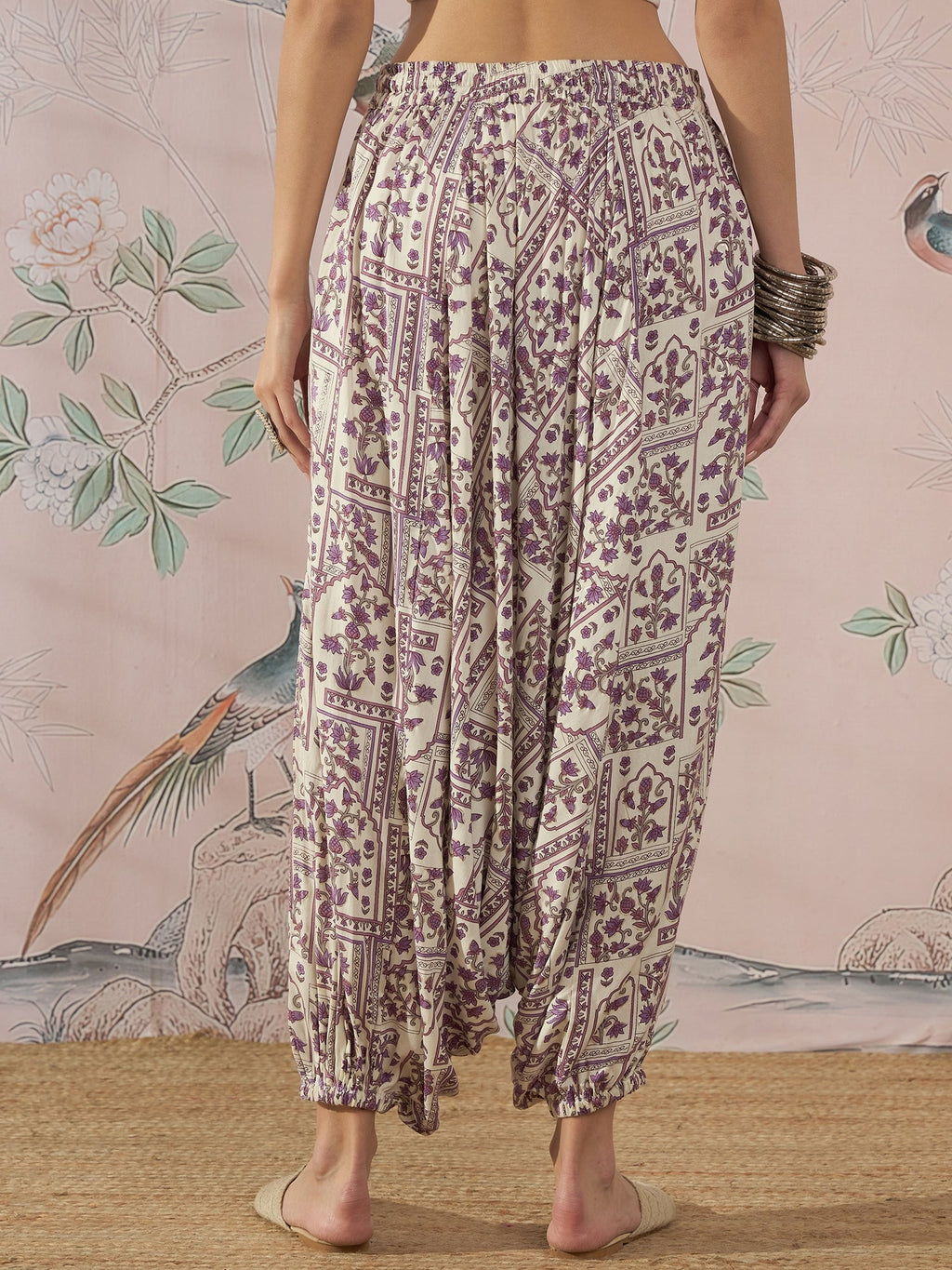 InWeave Mauve Ethnic Window Harem Pant