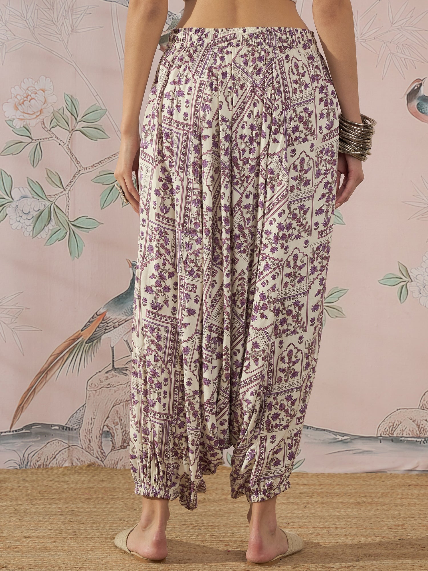 InWeave Mauve Ethnic Window Harem Pant