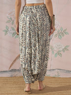 InWeave Cadet Blue Ethnic Window Harem Pant