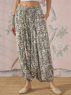 InWeave Cadet Blue Ethnic Window Harem Pant