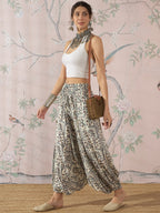InWeave Cadet Blue Ethnic Window Harem Pant