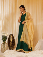InWeave Bottle Green Skirt Top Set - Distacart