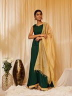 InWeave Bottle Green Skirt Top Set - Distacart