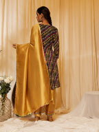 InWeave Charcoal Black Leheriya Silk Set - Distacart