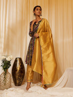 InWeave Charcoal Black Leheriya Silk Set - Distacart