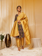 InWeave Charcoal Black Leheriya Silk Set - Distacart