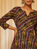InWeave Charcoal Black Leheriya Silk Set - Distacart
