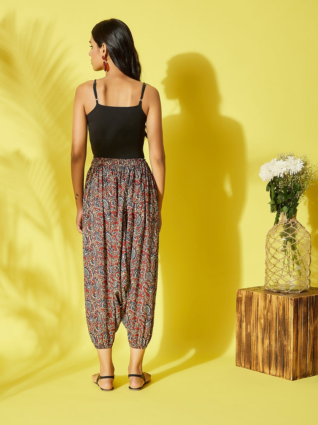InWeave Maroon Kalamkari Harem Pant