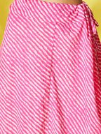 InWeave Pink Lehriya Top Set With Dupatta - Distacart
