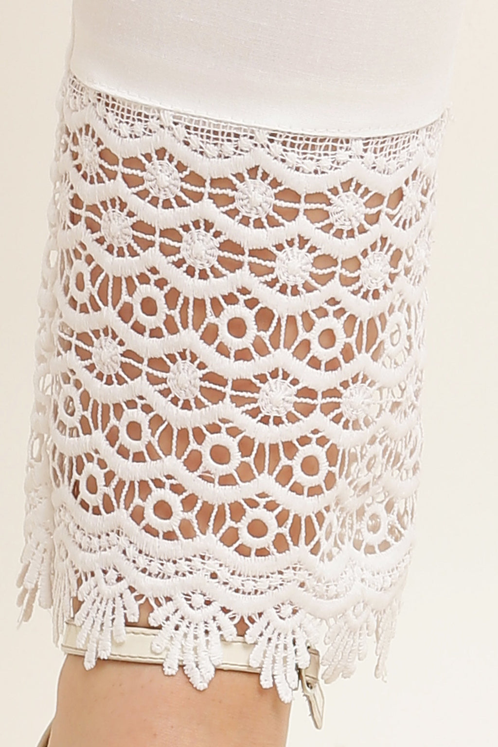 PAVONINE White Color Dot Kirosia Lace Hem Cotton Fabric Palazzo For Women - Distacart