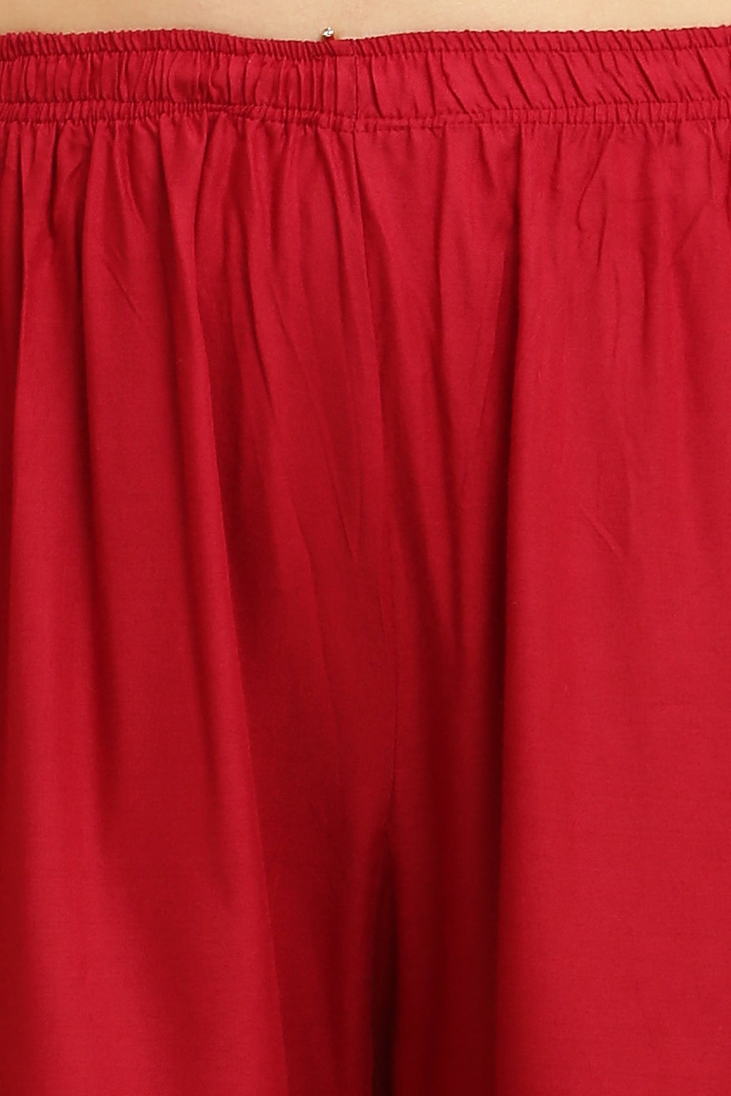 PAVONINE Maroon Color Straight Fit Rayon Fabric Palazzo - Distacart