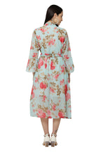 PAVONINE Rama Green Color Flower Printed Straight Dress For Women - Distacart