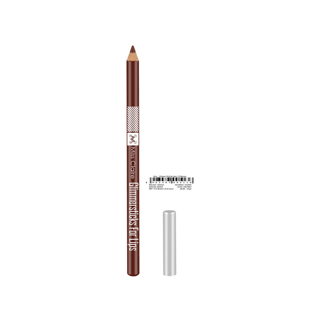 Miss Claire Glimmersticks For Lips - Maroon L-13 - Distacart