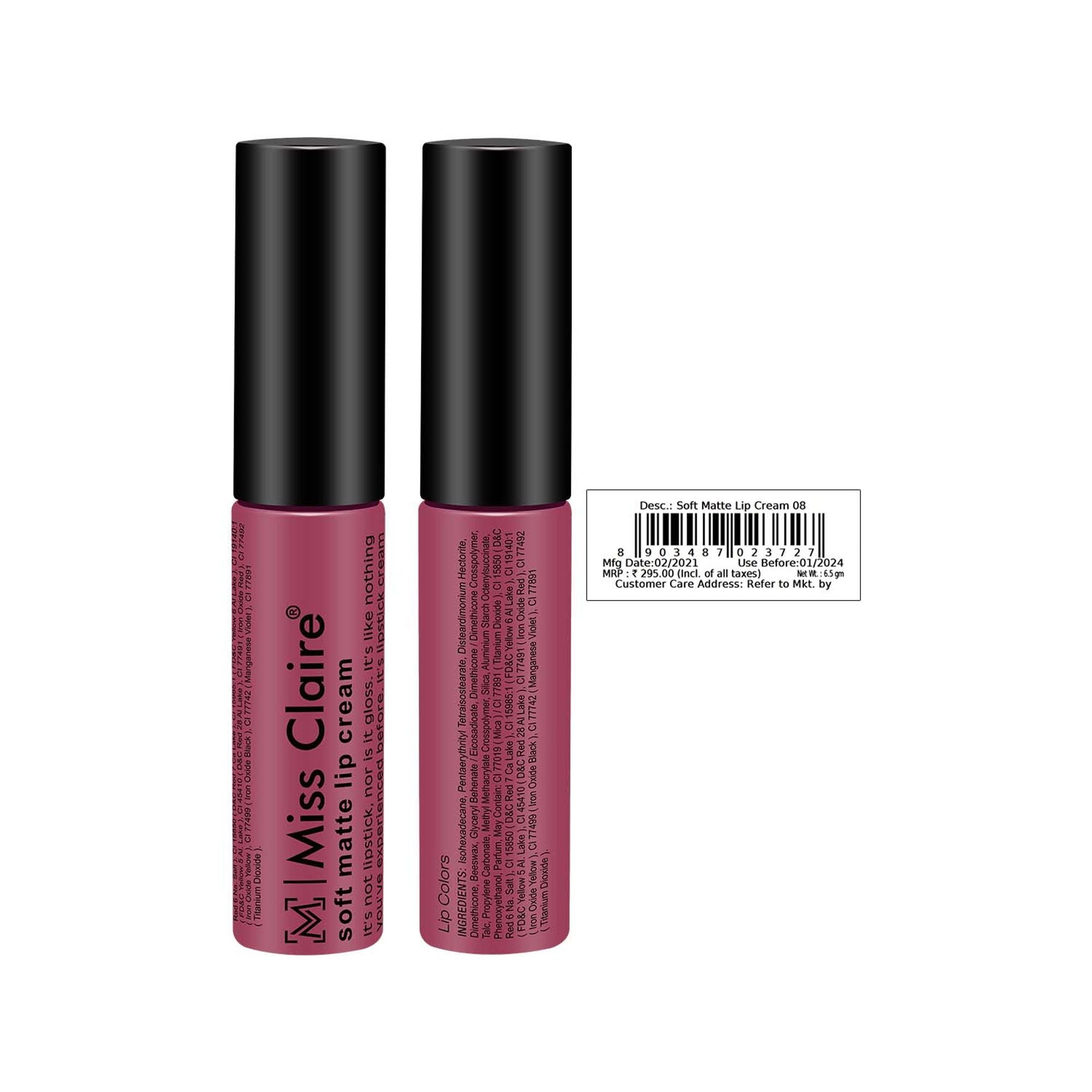 Miss Claire Soft Matte Lip Cream - 8 - Distacart