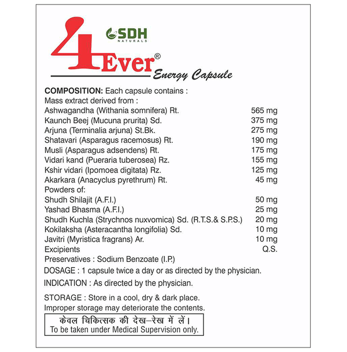 SDH Naturals 4Ever Energy Capsules