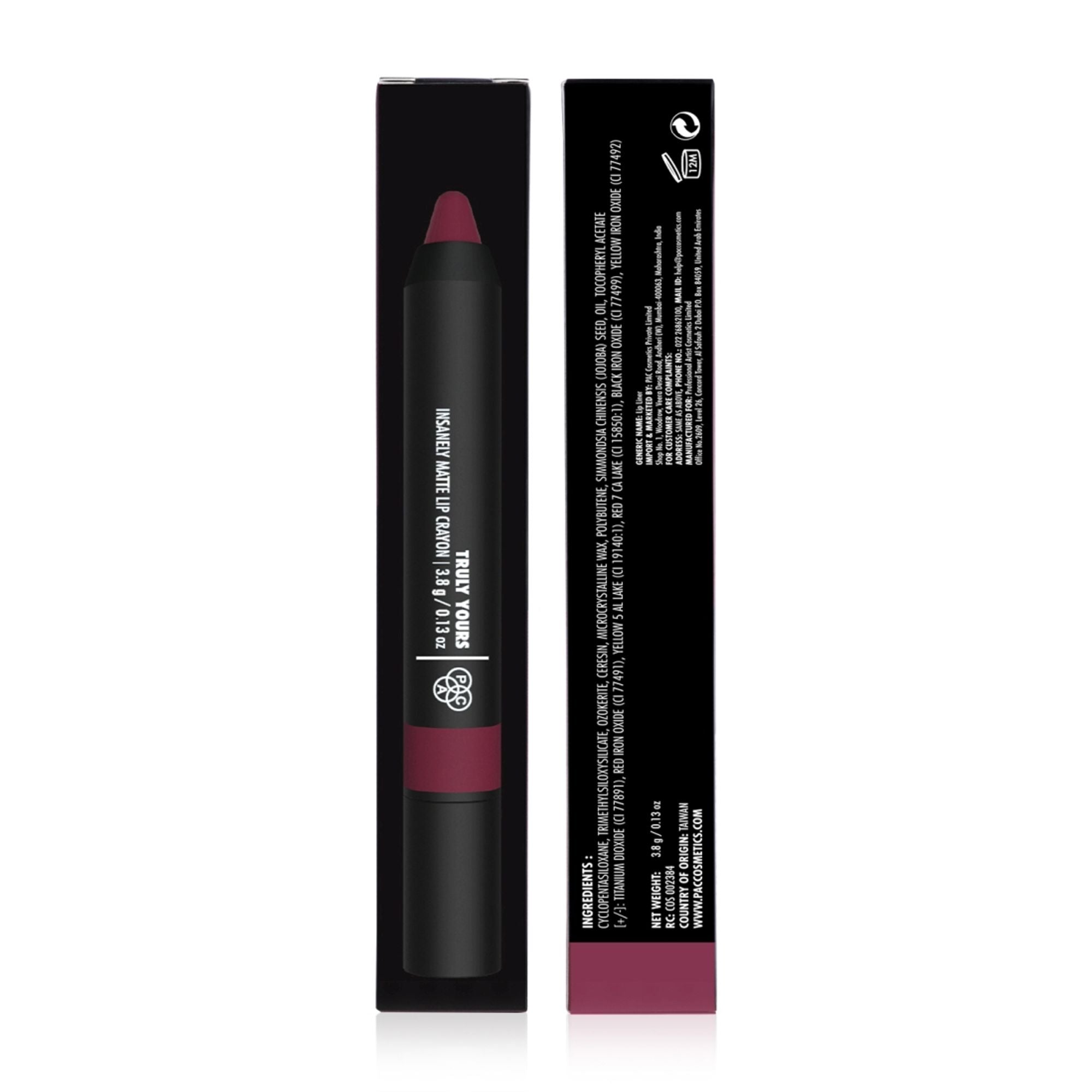 PAC Studio Insanely Matte Lip Crayon - Truly Yours