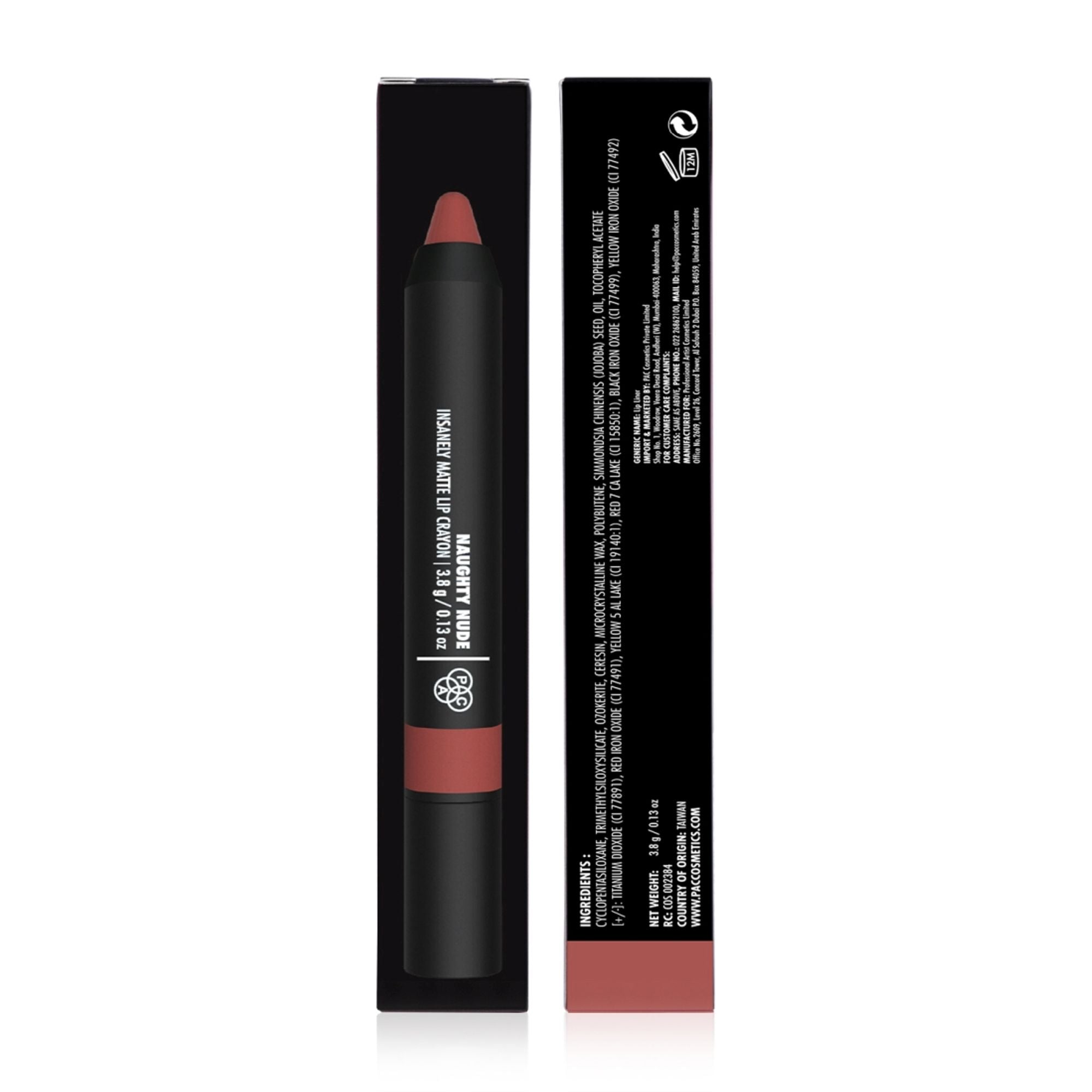 PAC Studio Insanely Matte Lip Crayon - Naughty Nude