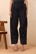 Vaasva Women Black Solid Farshi Pant