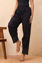 Vaasva Women Black Solid Farshi Pant