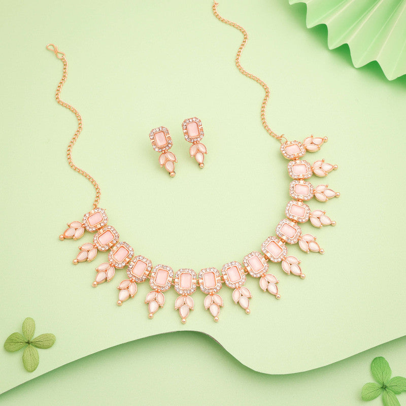 Tehzeeb Creationss Baby Pink Colour Choker With Stud