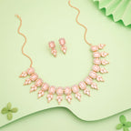 Tehzeeb Creationss Baby Pink Colour Choker With Stud