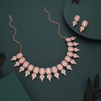 Tehzeeb Creationss Baby Pink Colour Choker With Stud