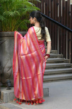 Beatitude Multicolor Tissue Silk Saree