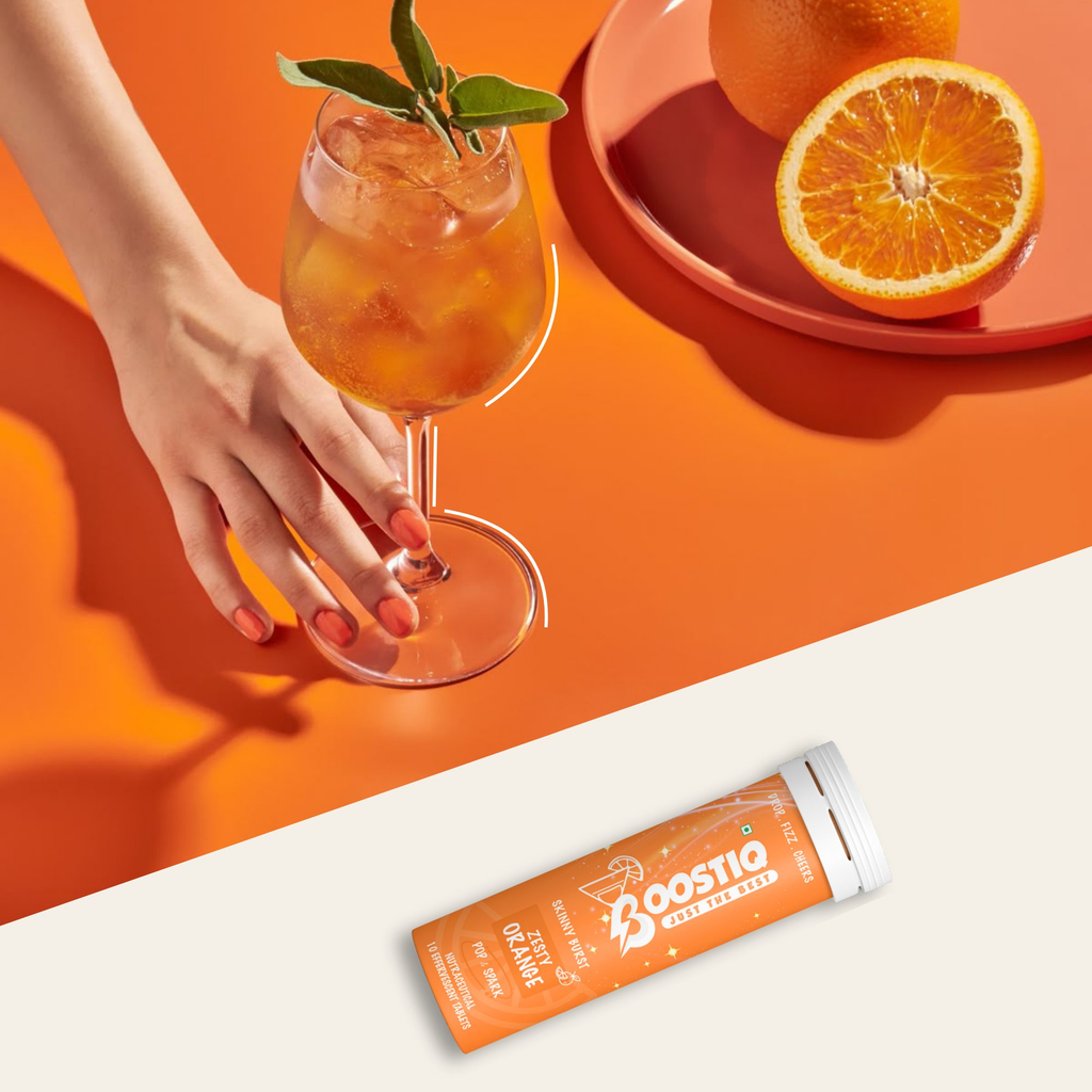 BOOSTIQ Pop & Spark Effervescent Tablets - Zesty Orange