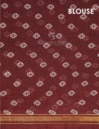Shades of Maroon Colour Floral Design Semi Chanderi Saree By Gayathri Reddy Designer Studio