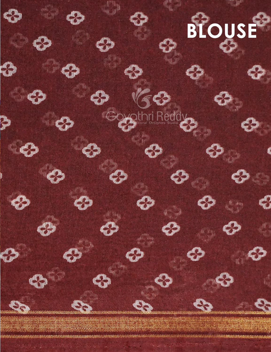 Shades of Maroon Colour Floral Design Semi Chanderi Saree By Gayathri Reddy Designer Studio