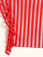 Ahalyaa Striped Net Ready To Wear Saree - Distacart