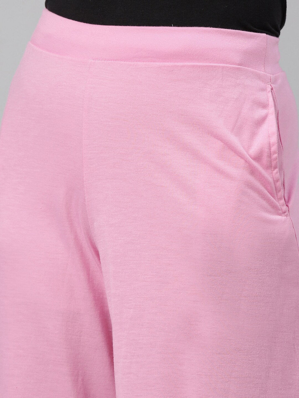 Souchii Women Pink Knitted Palazzos - Distacart