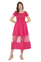 PAVONINE Rani Color Polka Dot Net Kansai Dress For Women - Distacart