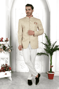 Raivat Ethnic Art Silk Thread Work Jodhpuri In Pista Green Colour