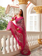 Tikhi Imli Embellished Beads and Stones Net Heavy Work Saree - Distacart