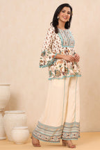 Juniper Womens Ivory Floral Printed Rayon Clothing Set - Distacart