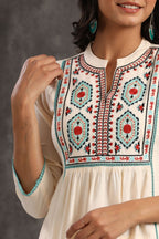 Juniper Womens Ivory Rayon Embroidered Peplum Clothing Set - Distacart