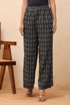 Vaasva Women Dobby Flared Pants