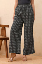 Vaasva Women Dobby Flared Pants