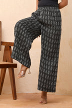 Vaasva Women Dobby Flared Pants