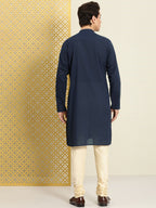 House of Pataudi Men Pure Cotton Yoke Design Jashn Kurta