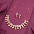 Tehzeeb Creationss Sky Blue Colour Choker With Stud