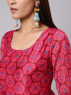 Aks Tie & Dyed Anarkali Kurta
