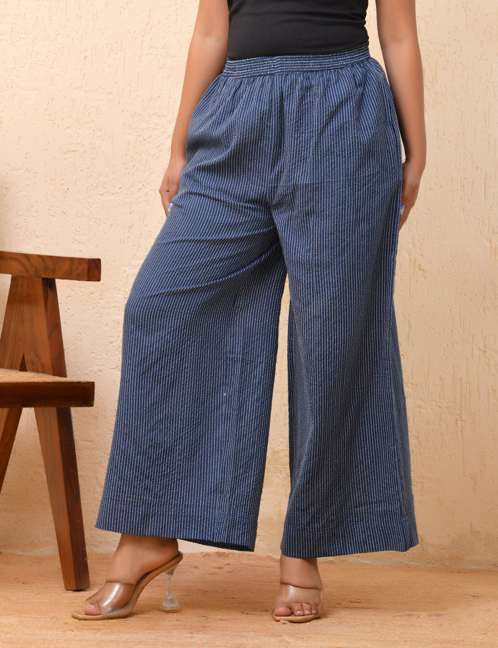 Vaasva Women Royal Blue Palazzo Pants