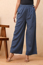 Vaasva Women Royal Blue Palazzo Pants