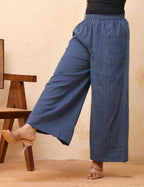 Vaasva Women Royal Blue Palazzo Pants