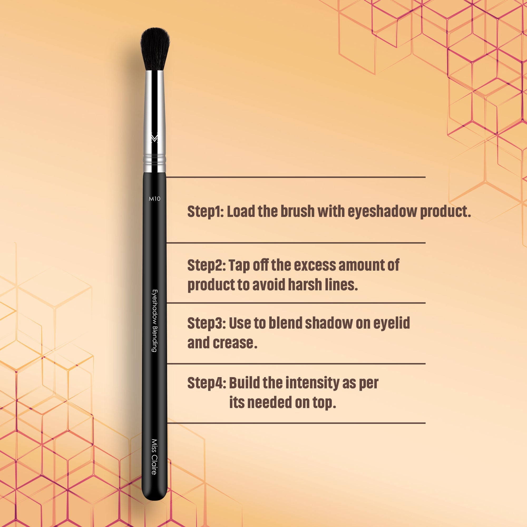 Miss Claire M10 - Eyeshadow Blending Brush - Chrome