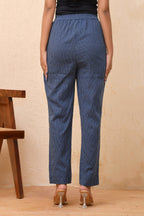 Vaasva Women Royal Blue Straight Pant